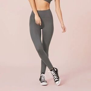 Girlfriend Collective Smoke Black Charcoal Gray High  Rise Leggings size Small